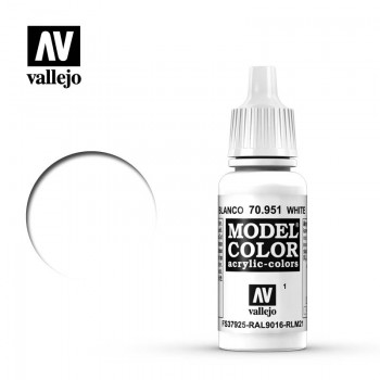 Vallejo Model Color Acrylic Paint White 70951